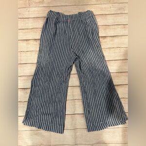RED CARTER Paris Stripe Side Slit Wide Leg Beach Pants  Blue/white Medium